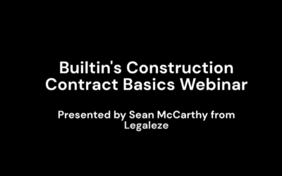 Construction Contract Basics Webinar Recording